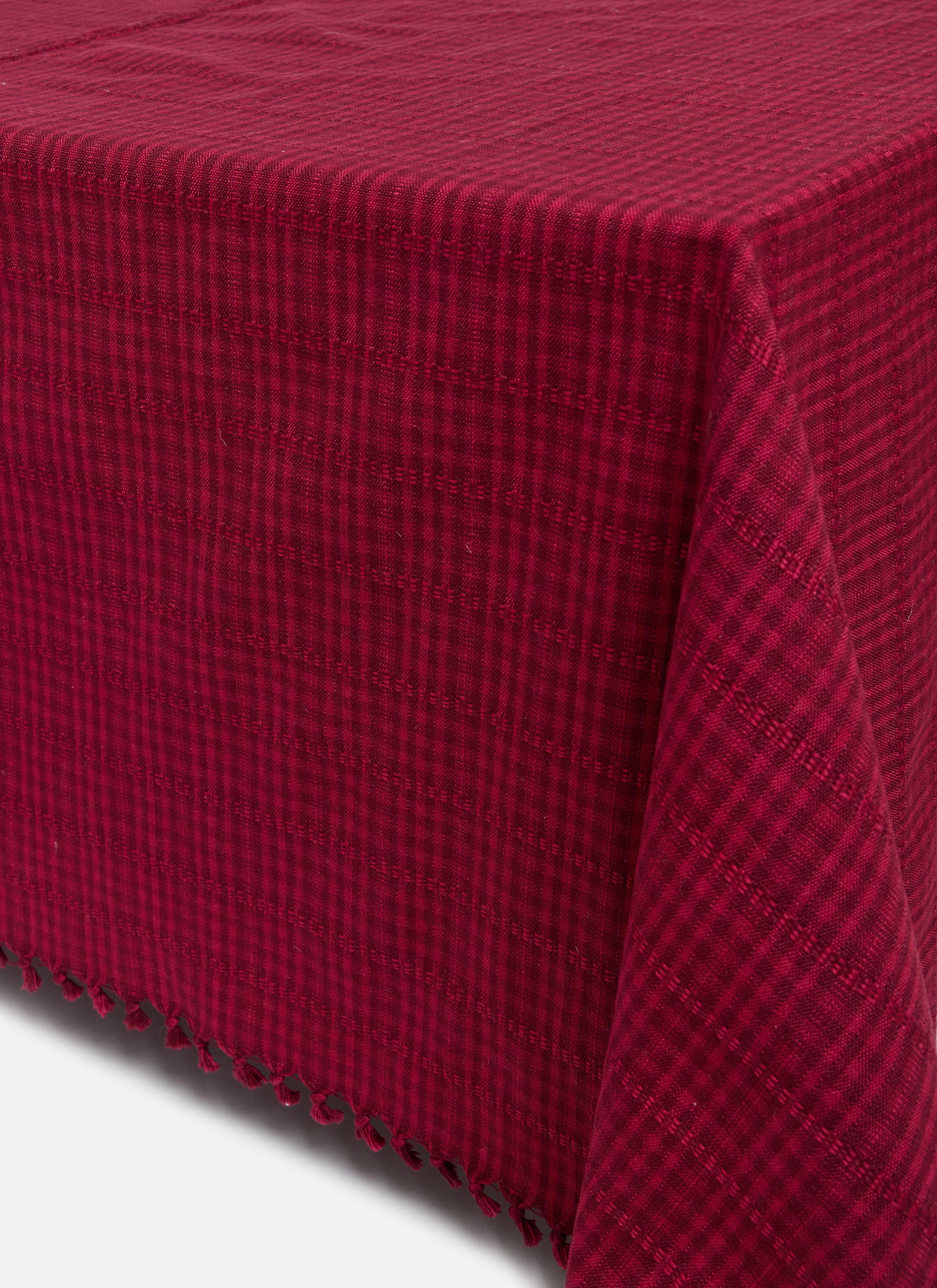 SOHO Two Toned Bordeaux Tablecloth - Thumbnail 4