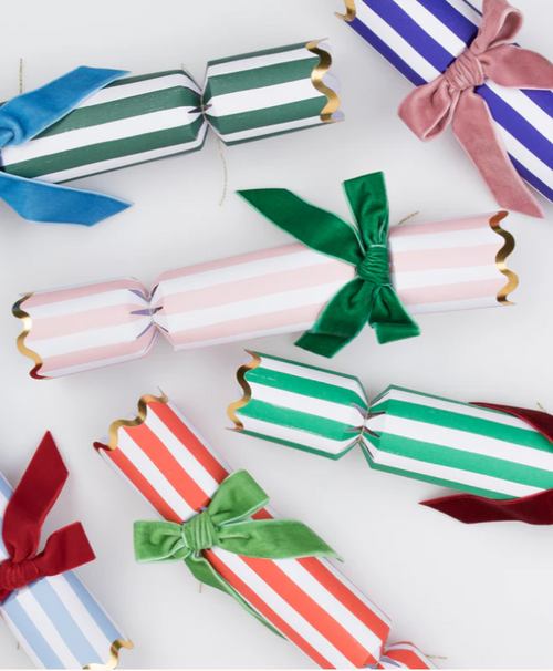 Stripe Velvet Bow Crackers