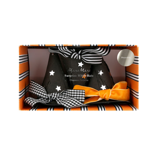 Surprise Witch Hats with Bows (x3)