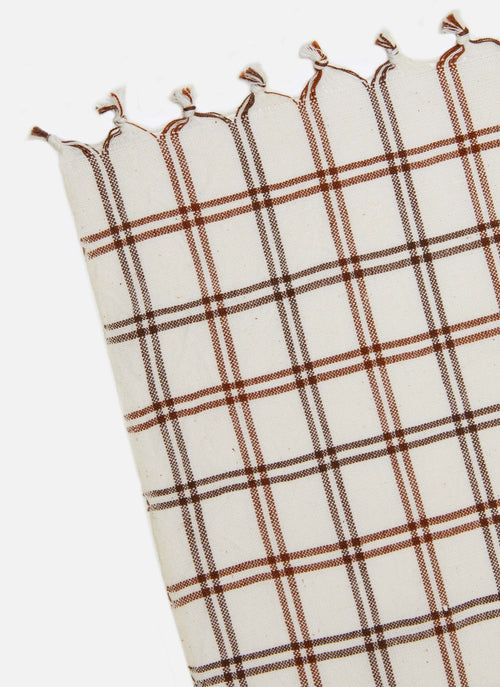 MAYFAIR PLAID - Nutmeg Tablecloth