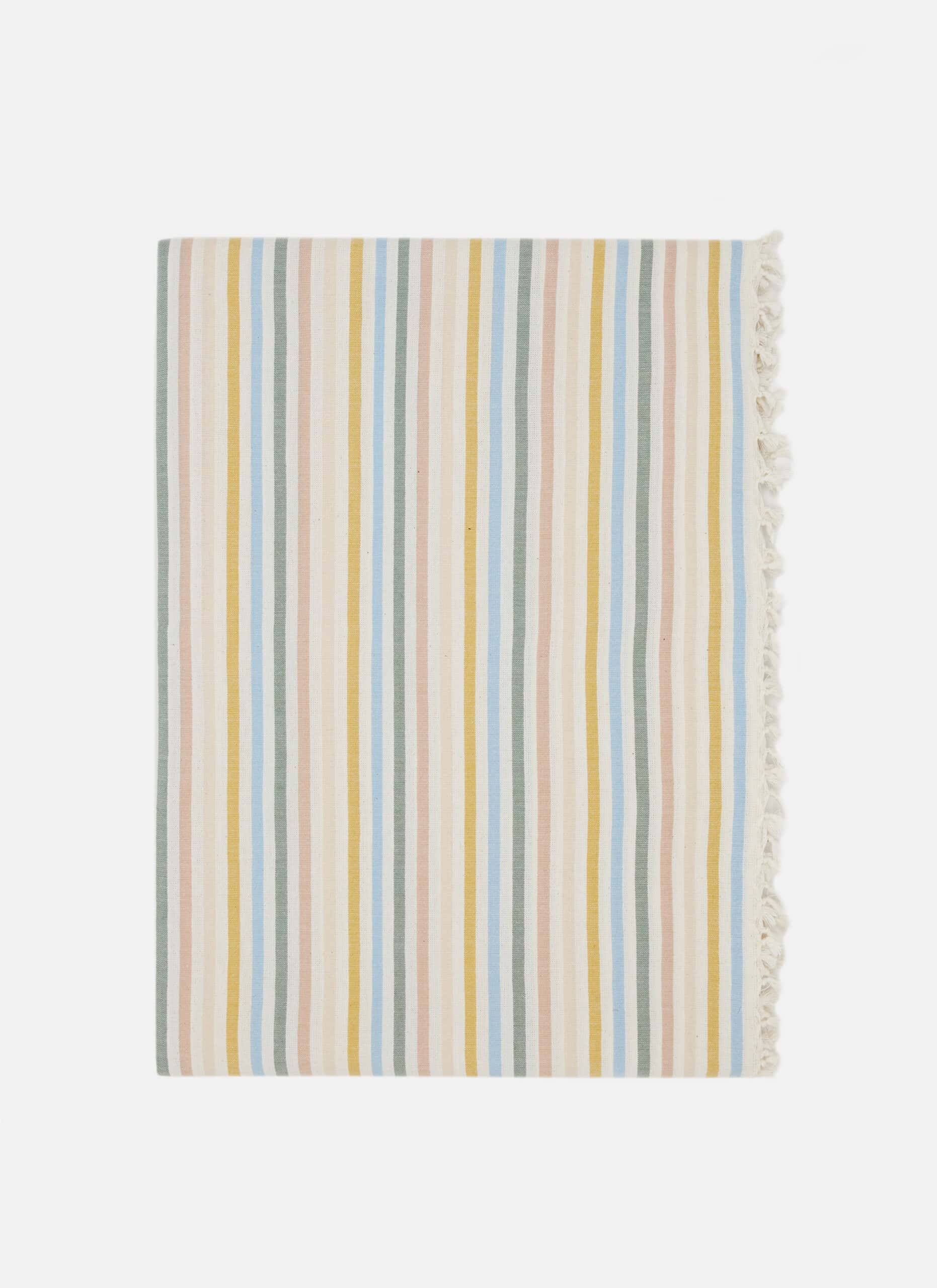 MULTI STRIPE Spring Pastel Tablecloth - Thumbnail 2