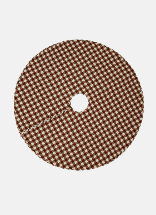 GINGHAM - Nutmeg Quilted Tree Skirt