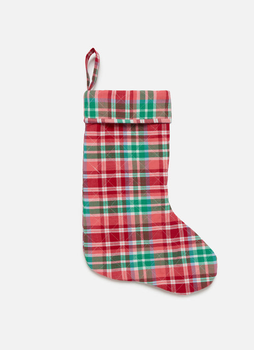 TALIA PLAID - Multi Quilted Stocking