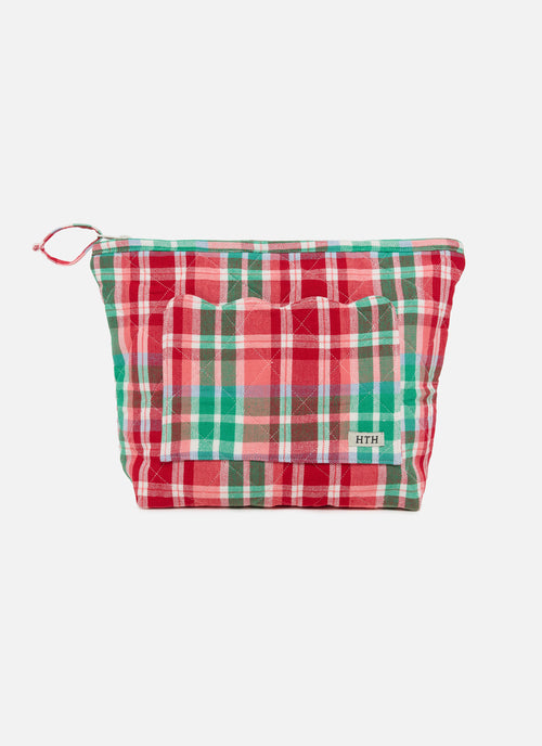 TALIA PLAID - Multi Quilted Pouch Large