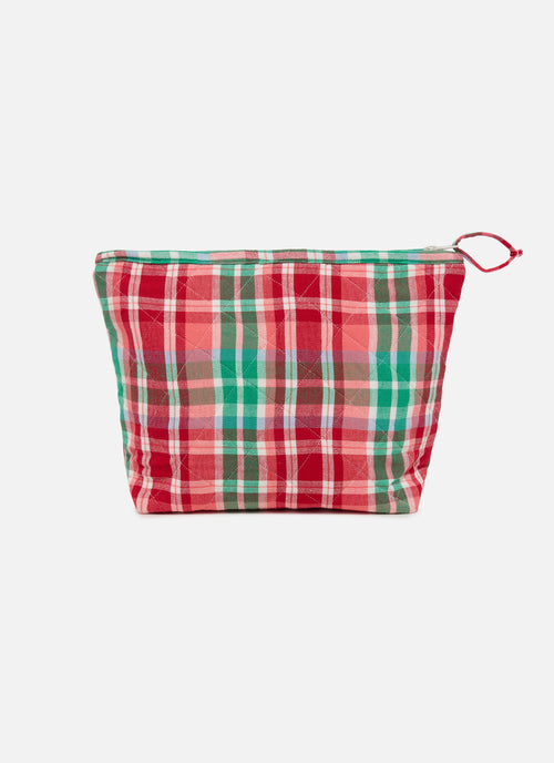TALIA PLAID - Multi Quilted Pouch Large