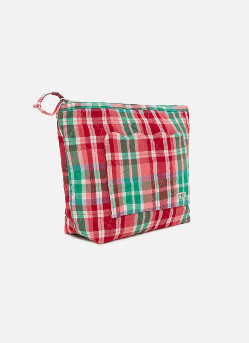 TALIA PLAID - Multi Quilted Pouch Large