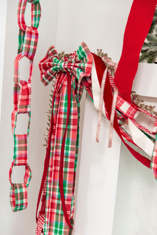 TALIA PLAID - Multi Fabric Bow