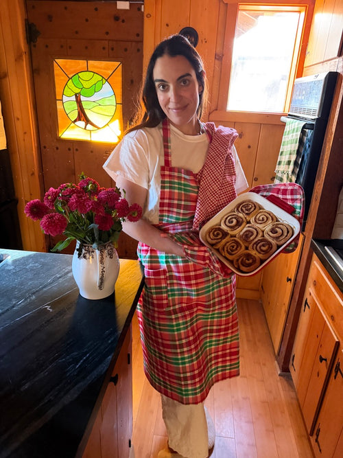 TALIA PLAID - Multi Apron