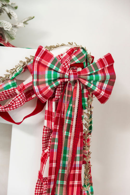 TALIA PLAID - Multi Fabric Bow