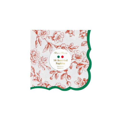 Toile De Jouy Small Cocktail Napkins (x16)