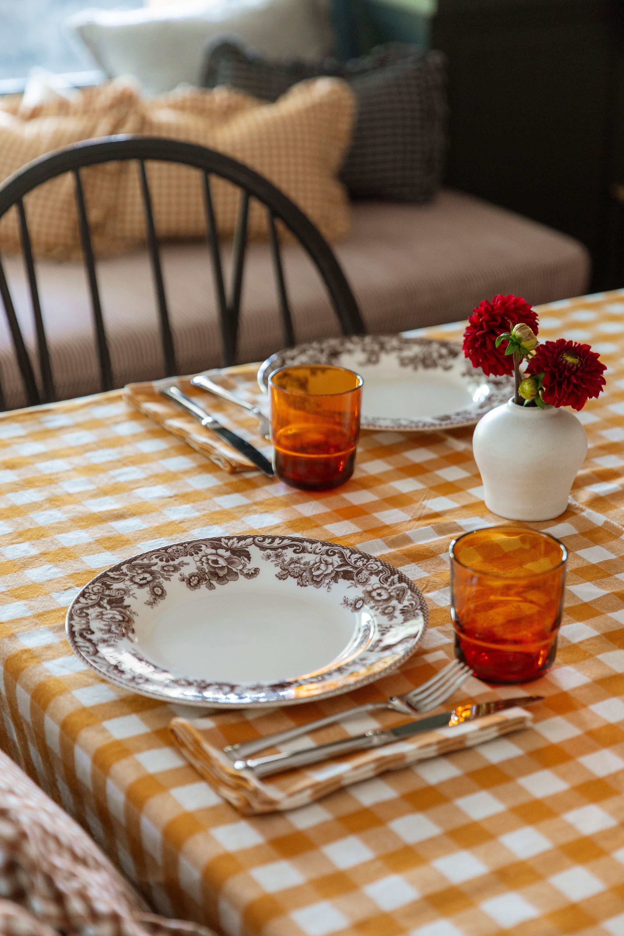 GINGHAM - Goldenrod Tablecloth – Heather Taylor Home