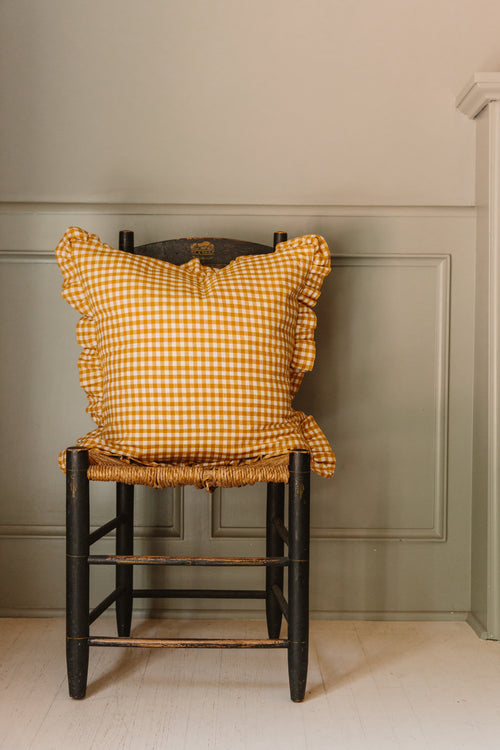 MINI GINGHAM - Goldenrod Pillow