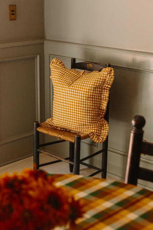MINI GINGHAM - Goldenrod Pillow