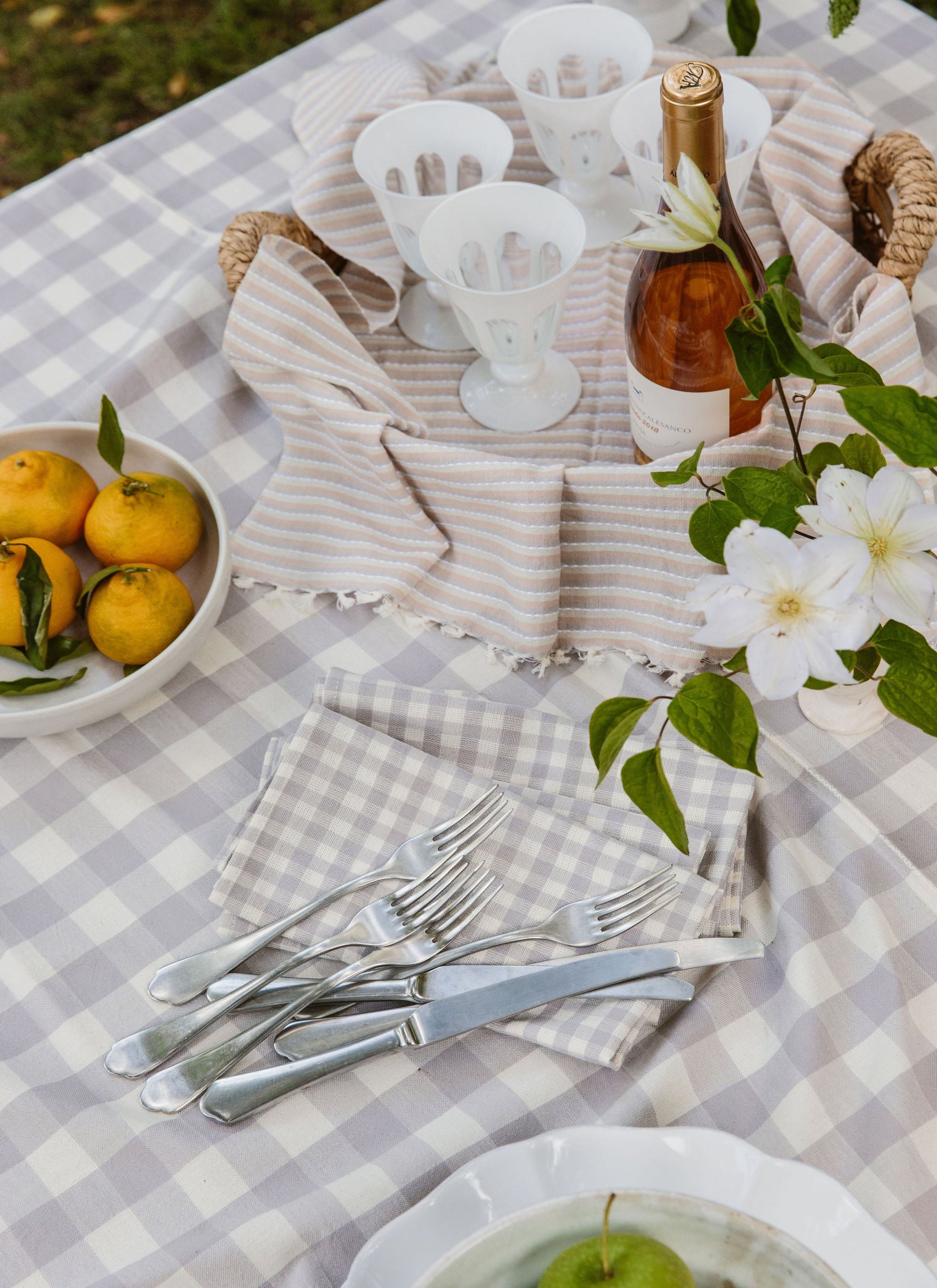 Mini Gingham Dove Napkins - Thumbnail 4