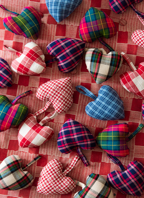 Set of 3 Holiday Hearts Ornaments