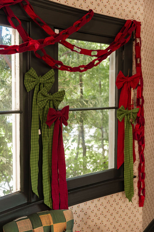 KATHERINE PLAID - Evergreen Fabric Bow