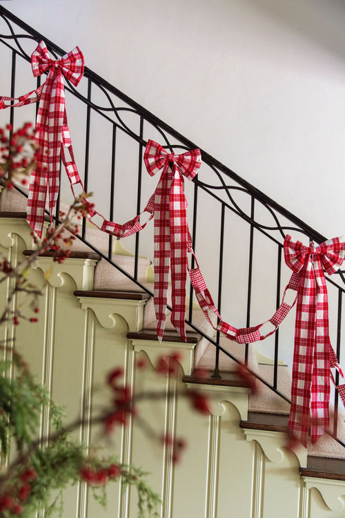 ANNABELLE PLAID - Red Fabric Bow