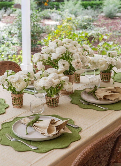 GOLDIE STRIPE - Butter Tablecloth