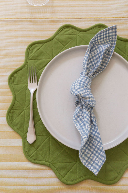 GOLDIE STRIPE - Butter Tablecloth