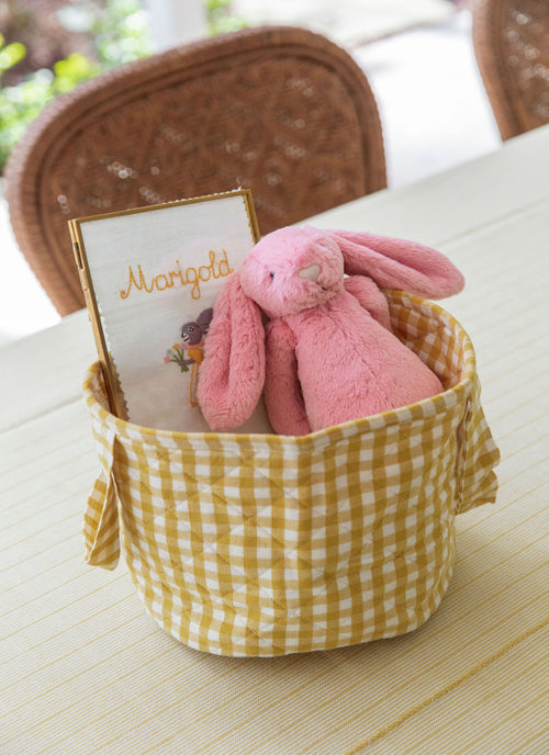 MINI GINGHAM - Sunflower Quilted Basket