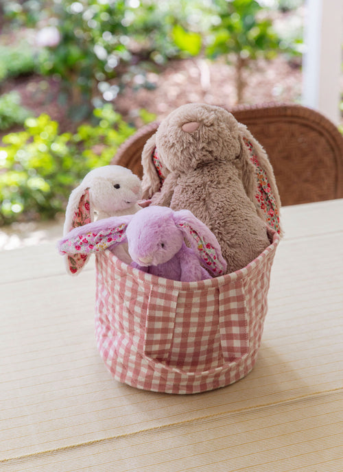 MINI GINGHAM - Rosa Quilted Basket