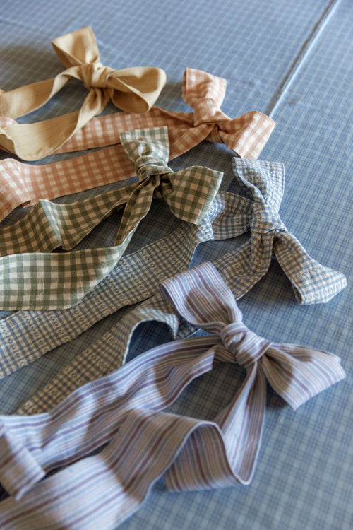 GOLDIE STRIPE - Butter Wide Garland Ribbon