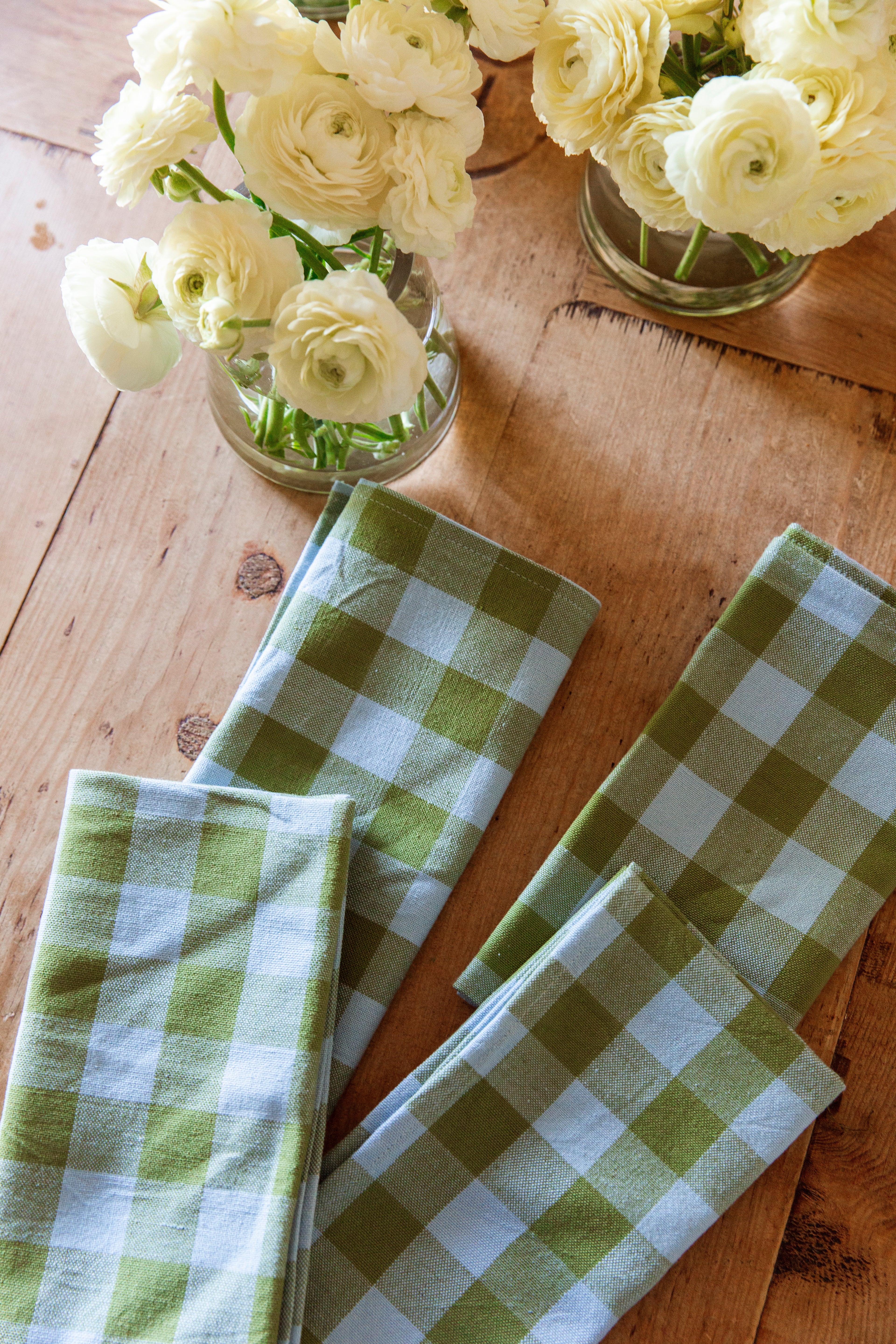 GINGHAM Moss Napkins - Thumbnail 3