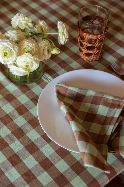 GINGHAM - Avocado Napkins